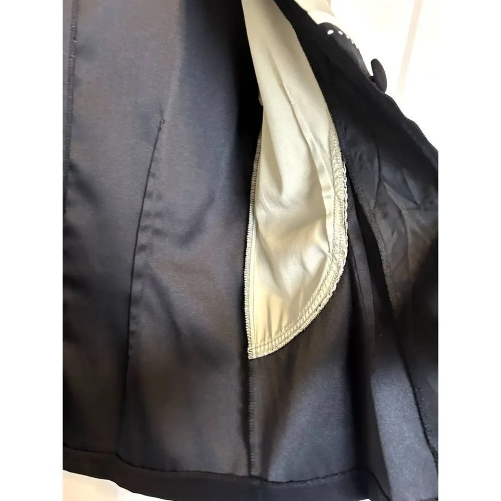 VINTAGE DJ SUMMERS Faux Suede Women's Blazer Jacket Button Up 1980s Office Sz 8 - Picture 5 of 14